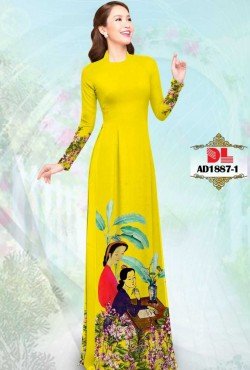 Vải áo dài phong cảnh 1887 AD 1887